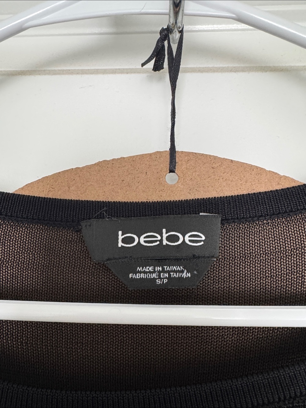 bebe Black Long-Sleeve Mesh Inset Sheath Dress - Picture 3 of 4